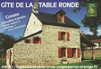 Gîte rural 'Gite de la table ronde' en Limousin