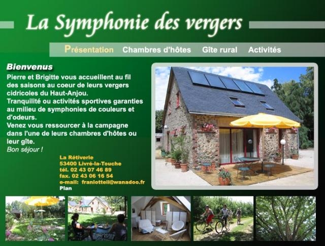 Gîte rural 'La symphonie des vergers' à Livré la touche