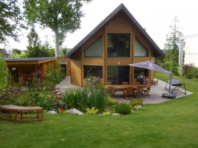 Maison en bois écologique dans un parc arbore 'Les chambres d'oriane' en Ile de France