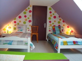 chambre multicolore